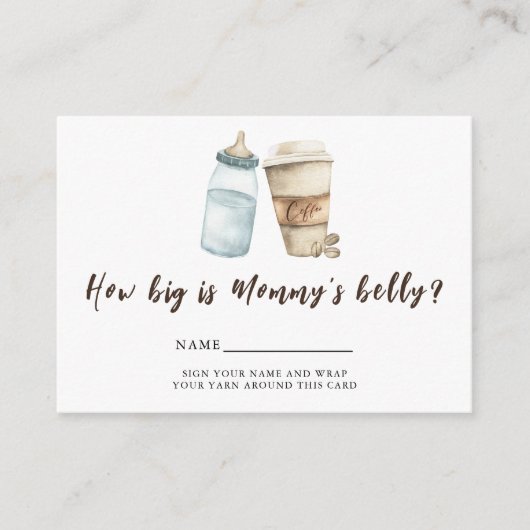 ベビーはコーヒーを醸造するママの腹の大きさ エンクロージャーカード (正面)