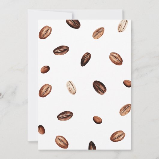 ベビーはコーヒーを醸造する赤ちゃんシャワー招待状 招待状 (裏面)