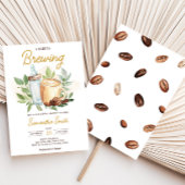 ベビーはコーヒーを醸造する赤ちゃんシャワー招待状 招待状