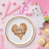 ベビーはコーヒーハートシャワーを醸造する ペーパープレート (パーティー)