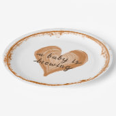 ベビーはコーヒーハートシャワーを醸造する ペーパープレート (アングル)