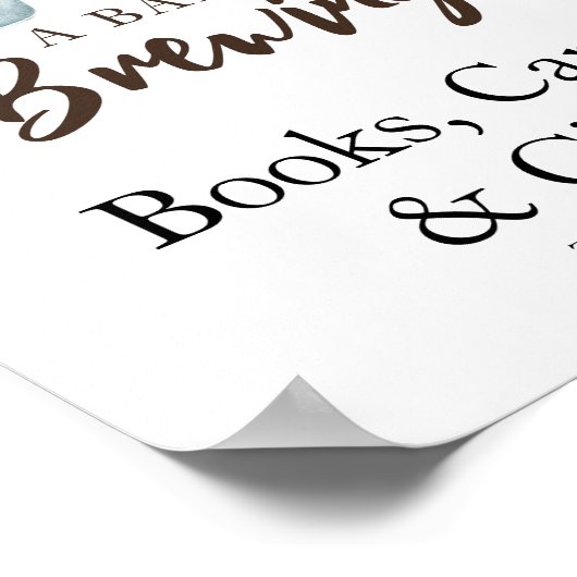 ベビーはコーヒー書籍のカードとギフトを醸造している ポスター (角)