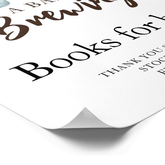 ベビーはコーヒー牛乳を醸造しているベビーのための本 ポスター (角)