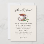 ベビーはコーヒー茶色の赤ちゃんシャワーを醸造している サンキューカード (正面)