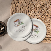 ベビーはコーヒー茶色の赤ちゃんシャワーを醸造している ペーパープレート