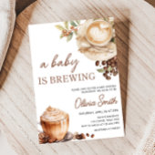 ベビーはコーヒー豆ベビーシャワーを醸造している 招待状