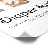 ベビーはコーヒー赤ちゃんシャワーおむつラッフルを醸造している ポスター (角)