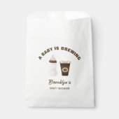 ベビーはコーヒー赤ちゃんシャワー茶色の白を醸造している フェイバーバッグ (正面)