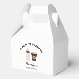 ベビーはコーヒー赤ちゃんシャワー茶色の白を醸造している フェイバーボックス