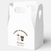 ベビーはコーヒー赤ちゃんシャワー茶色の白を醸造している フェイバーボックス (見開き)