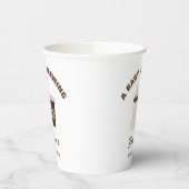 ベビーはコーヒー赤ちゃんシャワー茶色の白を醸造している 紙コップ (左)