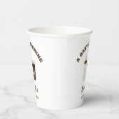 ベビーはコーヒー赤ちゃんシャワー茶色の白を醸造している 紙コップ (右)