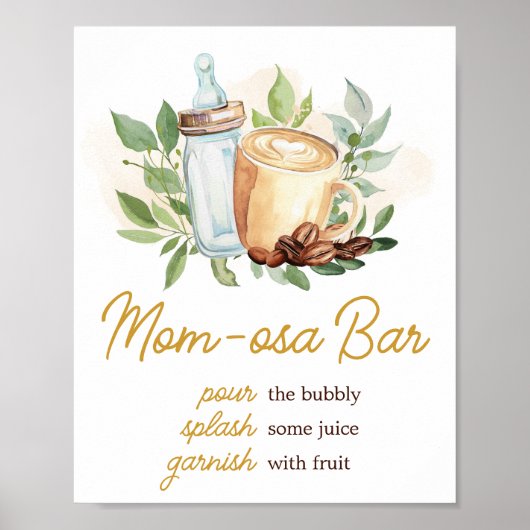 ベビーはコーヒー醸造ベビーシャワーマママオサバー ポスター (正面)