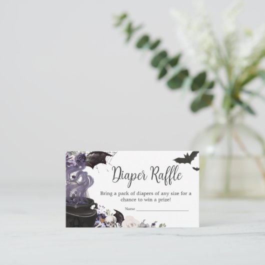 ベビーはゴシックハロウィンおむつラッフルを醸造する エンクロージャーカード (スタンド正面)