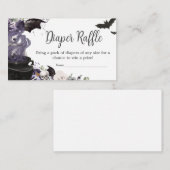 ベビーはゴシックハロウィンおむつラッフルを醸造する エンクロージャーカード (正面/裏面)