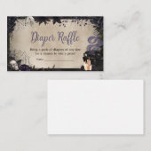 ベビーはゴシックハロウィンおむつラッフルを醸造する エンクロージャーカード (正面/裏面)