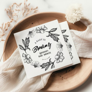 ベビーはゴシックフラワータットベビーシャワー スタンダードカクテルナプキン