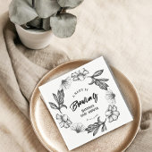 ベビーはゴシックフラワータットベビーシャワー スタンダードカクテルナプキン