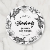 ベビーはゴシックフラワータットベビーシャワー フェイバータグ (正面)