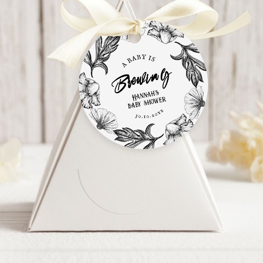 ベビーはゴシックフラワータットベビーシャワー フェイバータグ