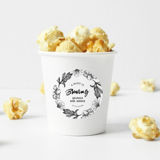 ベビーはゴシックフラワータットベビーシャワー ラウンドシール