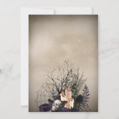 ベビーはゴシック様式のハロウィーンベイビーシャワーを醸造している 招待状 (裏面)