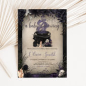 ベビーはゴシック様式のハロウィーンベイビーシャワーを醸造している 招待状