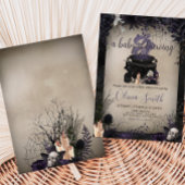 ベビーはゴシック様式のハロウィーンベイビーシャワーを醸造している 招待状