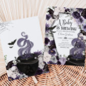 ベビーはゴシック様式のハロウィーンベイビーシャワーを醸造している 招待状