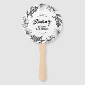 ベビーはゴシック風の花の入れ墨ベビーシャワーを醸造している ハンドファン (正面)