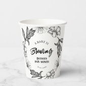 ベビーはゴシック風の花の入れ墨ベビーシャワーを醸造している 紙コップ (正面)
