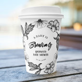 ベビーはゴシック風の花の入れ墨ベビーシャワーを醸造している 紙コップ