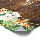 ベビーはサファリシャワーを楽しめる甘素朴い ポスター (角)