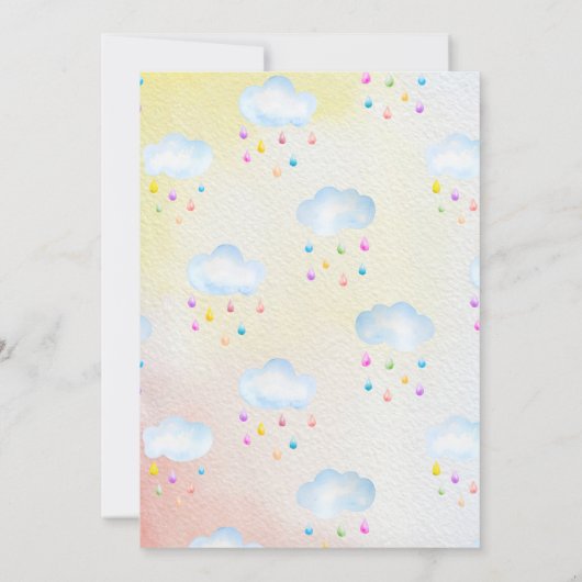 ベビーはシャワーを振りかけます 招待状 (裏面)