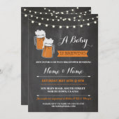 ベビーはシャワービールBBQ BabyQの招待を醸造しています 招待状 (正面/裏面)