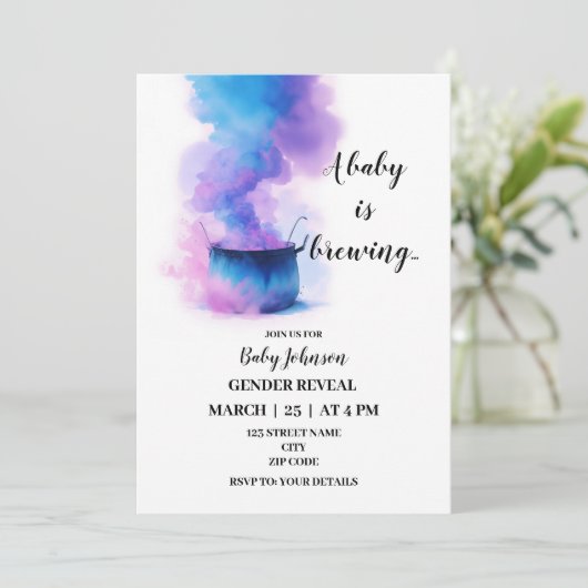 ベビーはジェンダーの暴露の招待を醸成している 招待状 (スタンド正面)