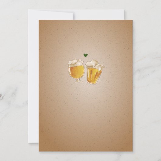 ベビーはツインビールの赤ちゃんシャワーを醸造している 招待状 (裏面)