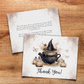 ベビーはニュートラルなハロウィーンの赤ちゃんシャワーを醸造している サンキューカード