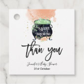 ベビーはハロウィンベイビーシャワーピーチを醸造している フェイバータグ (正面)