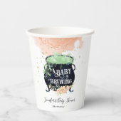 ベビーはハロウィンベイビーシャワーピーチを醸造している 紙コップ (正面)