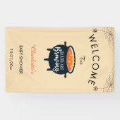 ベビーはハロウィーンの赤ちゃんシャワーへようこそ 横断幕 (横)