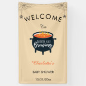 ベビーはハロウィーンの赤ちゃんシャワーへようこそ 横断幕 (縦)