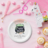 ベビーはハロウィーンの赤ちゃんシャワーピンクを醸造している ペーパープレート (パーティー)