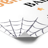 ベビーはハロウィーンの赤ちゃんシャワー歓迎サインを醸造している ポスター (角)