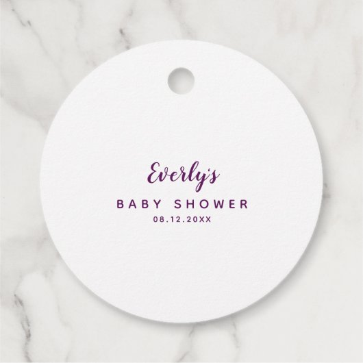 ベビーはハロウィーンカルドロンベイビーシャワーを醸造している フェイバータグ (裏面)