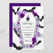 ベビーはハロウィーンベビーシャワーを醸造している 招待状 (正面/裏面)