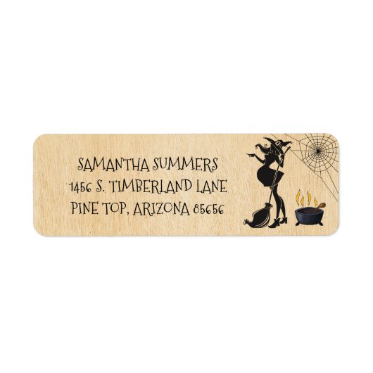 ベビーはハロウィーン魔女の赤ちゃんシャワーを醸造している ラベル (正面)