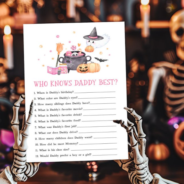 ベビーはパパのゲームを知っているブルーイング最高のピンク (Baby is Brewing Baby Shower Who knows Daddy Best Game)