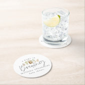 ベビーはビールのベビーシャワーを醸造している ラウンドペーパーコースター (インサイチュ)