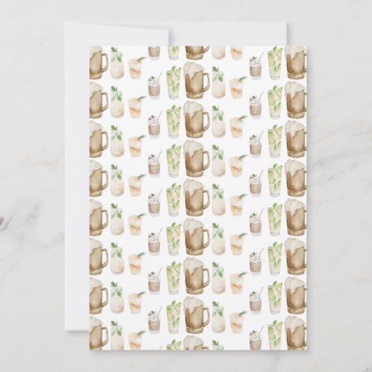 ベビーはビールのベビーシャワーを醸造している 案内状 (裏面)